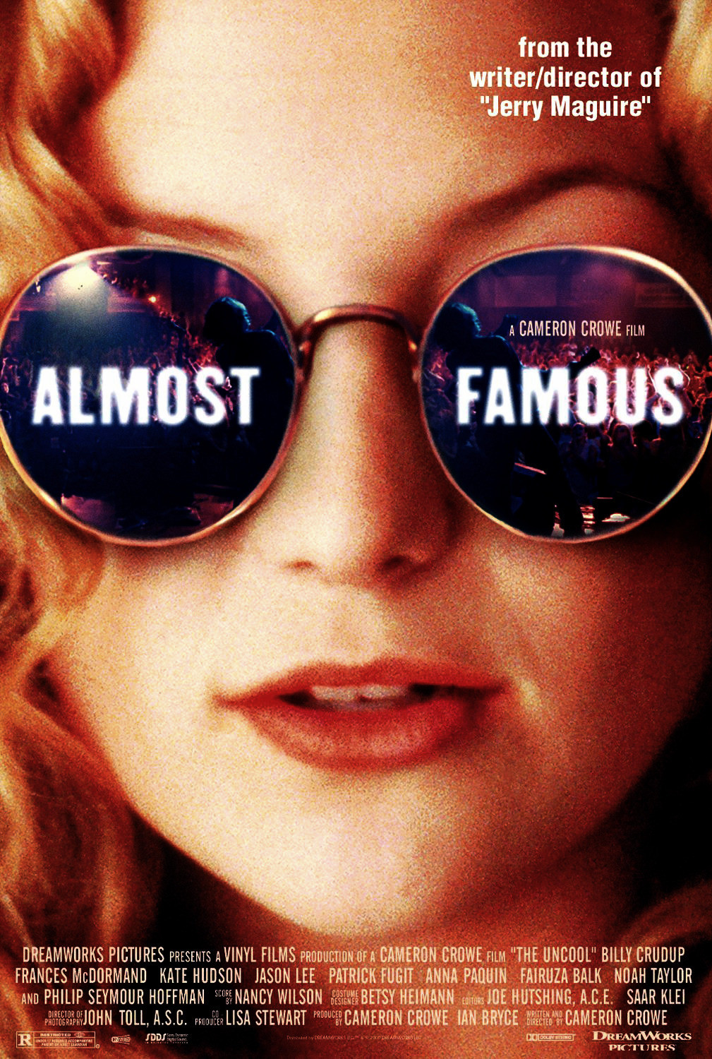 Filmposter von Almost Famous mit Text