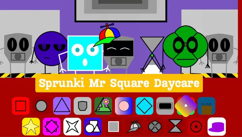 Cover for Sprunki Mr Square Daycare